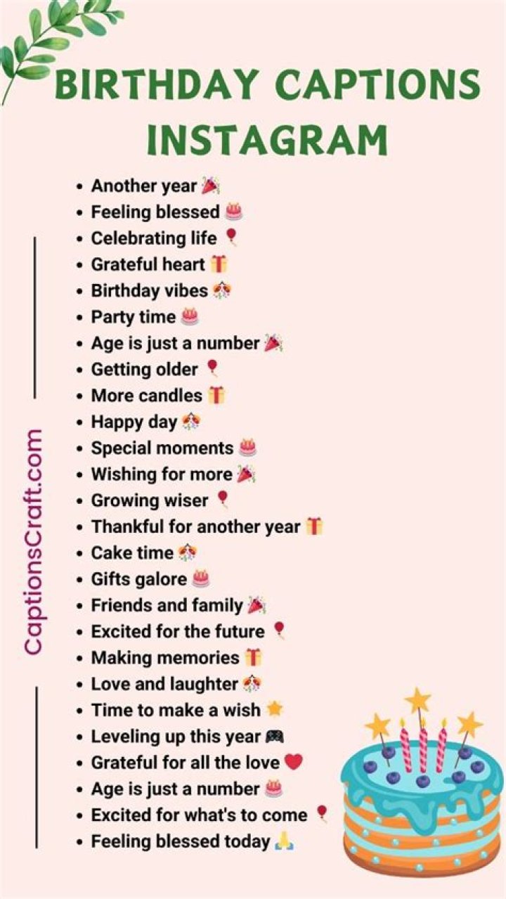 150+ Birthday Captions for Instagram, Facebook & TikTok AnyCaption