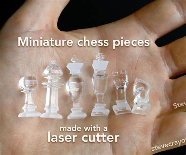 3D Miniature Chess Pieces Made With a Laser Cutter 26 Steps (with