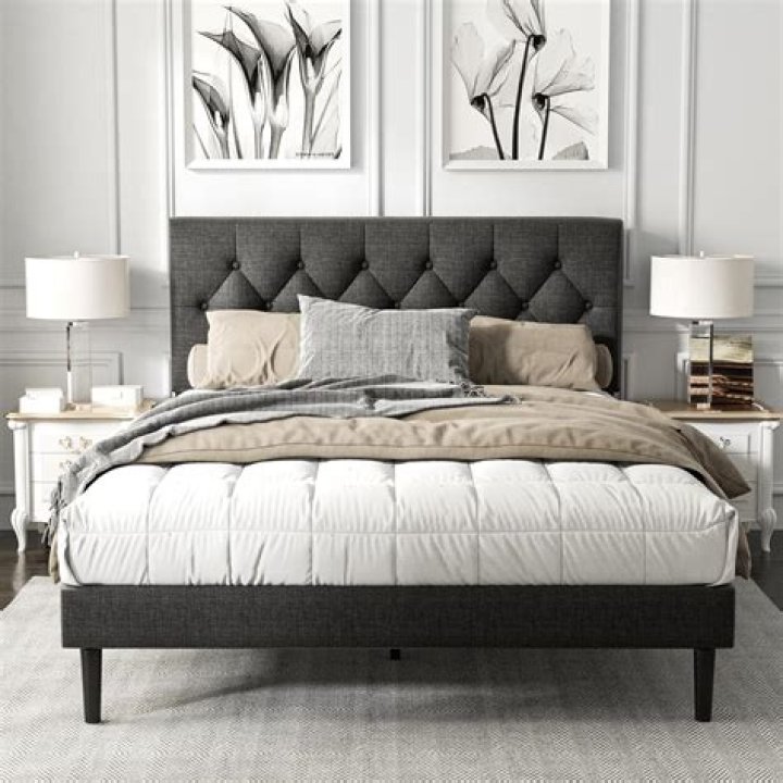 Bed Frame Grey Metal 140&times;200 cm Home and Garden All Your Home