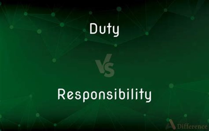 Duty vs. Responsibility What's the Difference?