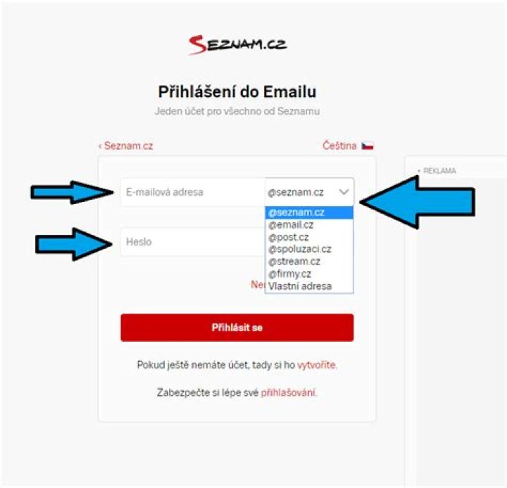 Email Seznam Prihlaseni