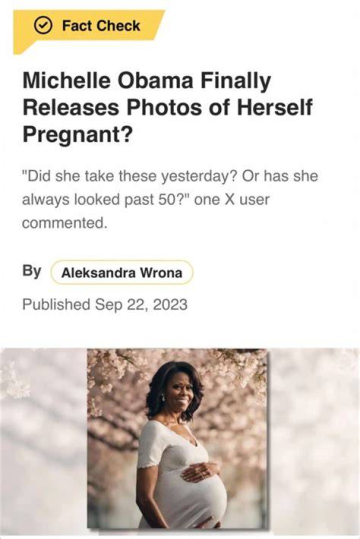 Fact Check Are the Michelle Obama pregnancy photos real? Viral tweet