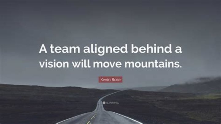 Kevin Rose Quote &ldquo;A team aligned behind a vision will move mountains